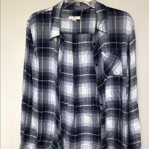 Blue and white flannel